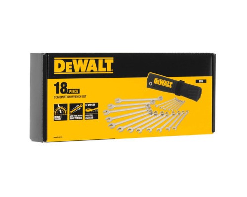 Набір інструментів DeWALT ключів комбінованих, 18 шт: 6-24 мм., (DWMT19237-1)