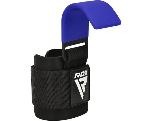 Гаки для тяги на зап'ястя RDX W5 Gym Hook Strap Blue Plus (WAN-W5U+)