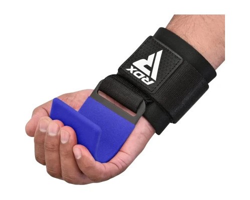 Гаки для тяги на зап'ястя RDX W5 Gym Hook Strap Blue Plus (WAN-W5U+)