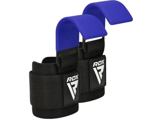 Гаки для тяги на зап'ястя RDX W5 Gym Hook Strap Blue Plus (WAN-W5U+)