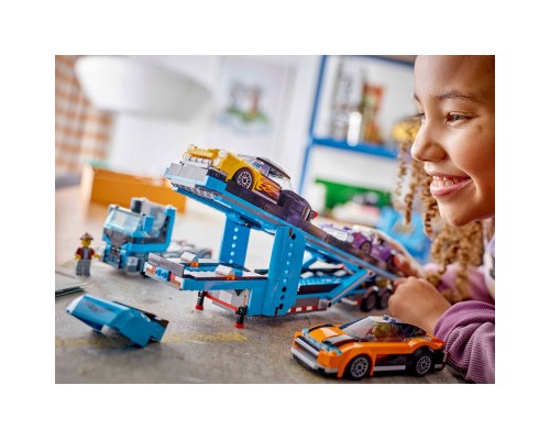 Конструктор LEGO City Вантажівка-транспортер зі спортивними авто (60408)