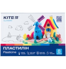 Пластилін Kite Classic, 8 кольорів, 160 г (K-082)