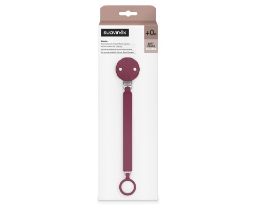 Кліпса для пустушок Suavinex Wonder бордова (402545)