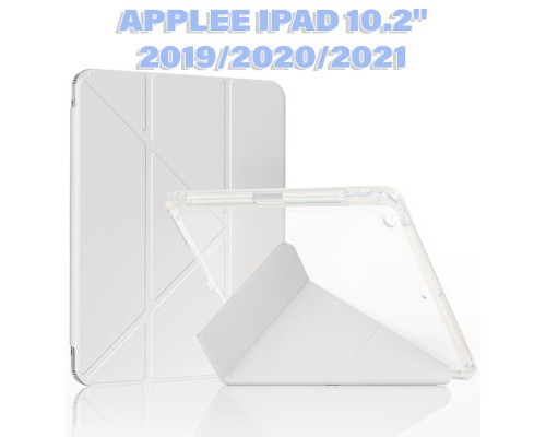 Чохол до планшета BeCover Ultra Slim Origami Transparent Apple Pencil Apple iPad 10.2 2019/2020/2021 Gray (711099)