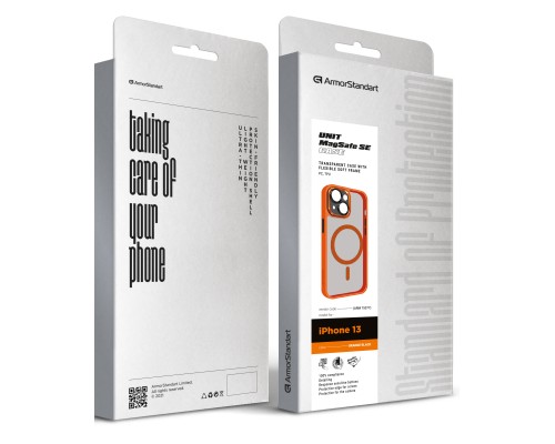 Чохол до мобільного телефона Armorstandart Unit MagSafe SE Apple iPhone 13 Orange Black (ARM75377)