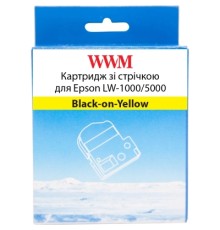 Стрічка для принтера етикеток WWM для Epson LW-1000/5000 36mm х 8m Black-on-Yellow (WWM-SC36Y)