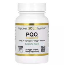 Вітамін California Gold Nutrition Пірролохінолінхінон PQQ, 20 мг, 30 вегетаріанських капсул (CGN-01291)