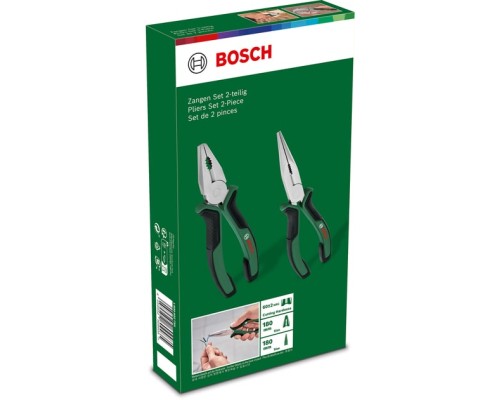 Плоскогубці Bosch набір 2 шт, комбіновані, подовжені (1.600.A02.75H)