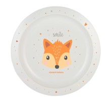Тарілка дитяча Canpol babies CUTE ANIMALS пластикова, блакитна (4/411_blu2)