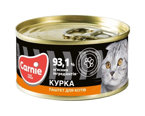 Паштет для котів Carnie м'ясний з куркою 100 г (4820255190013)