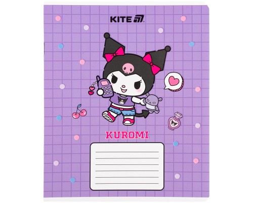 Зошит Kite Kuromi, 12 аркушів, клітинка (HK25-232-4)