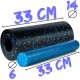 Масажний ролик PowerPlay PP-4348 2 in 1 EPP Foam Roller 33x14см Чорно/Синій (PP_4348_Blue_(33*14))