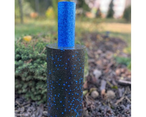 Масажний ролик PowerPlay PP-4348 2 in 1 EPP Foam Roller 33x14см Чорно/Синій (PP_4348_Blue_(33*14))