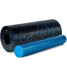 Масажний ролик PowerPlay PP-4348 2 in 1 EPP Foam Roller 33x14см Чорно/Синій (PP_4348_Blue_(33*14))