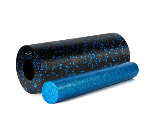 Масажний ролик PowerPlay PP-4348 2 in 1 EPP Foam Roller 33x14см Чорно/Синій (PP_4348_Blue_(33*14))