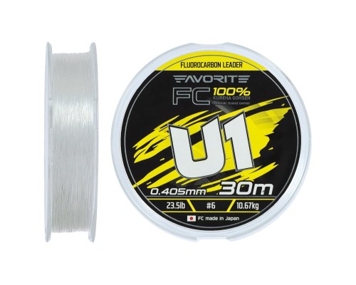 Флюорокарбон Favorite U1 FC 30m 6.0/0.405mm 23.5lb/10.67kg (1693.12.18)