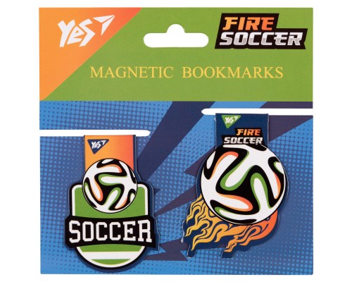 Закладки для книг Yes магнітні Football, 2шт (708111)