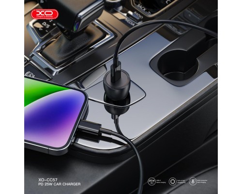 Зарядний пристрій XO CC57 USB-C PD25W Black (CC57_Black)