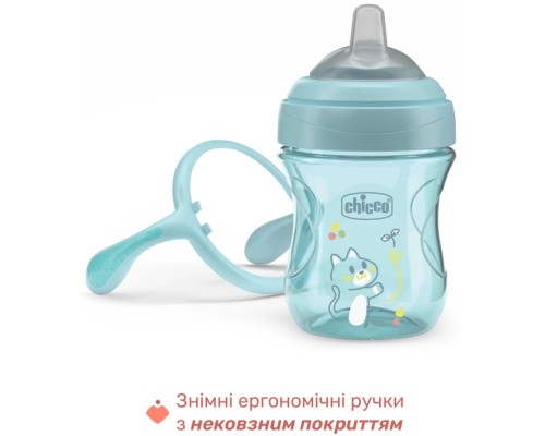 Поїльник-непроливайка Chicco Transition Cup 200 мл. від 4 місяців (блакитна) (06911.25)