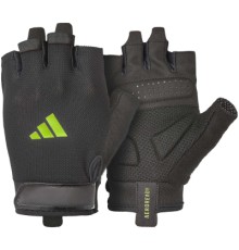 Рукавички для фітнесу Adidas Essential Training Gloves ADGB-15000GN чорний, зелений XS (885652027731)