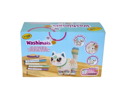 Набір для творчості Crayola Washimals Котик- велетень, з фломастерами 5 шт (74-7518)