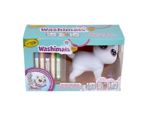 Набір для творчості Crayola Washimals Котик- велетень, з фломастерами 5 шт (74-7518)