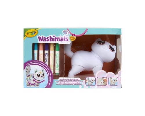 Набір для творчості Crayola Washimals Котик- велетень, з фломастерами 5 шт (74-7518)