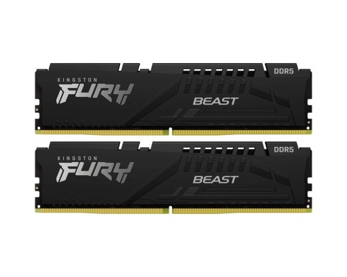Модуль пам'яті для комп'ютера DDR5 128GB (2x64GB) 5600 MHz Beast Black Kingston Fury (ex.HyperX) (KF556C40BBK2-128)