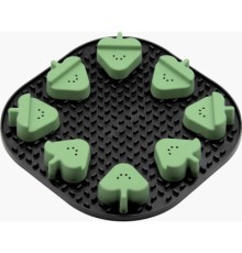 Універсальний посуд для тварин Fiboo Snoopy + fibnoose килимок для злизування ласощів і їжі з елементами гри, чорний (FIB0258)