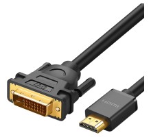 Кабель мультимедійний HDMI M to DVI M 1.0m HD106 black Ugreen (30116)