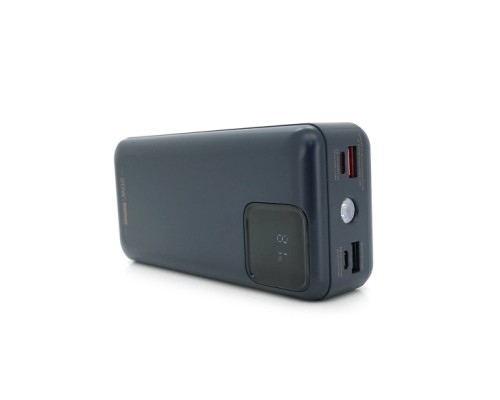 Батарея універсальна Remax 30000mAh, 22.5W, USB+Type-C, with cables Lighting+Type-C, Black (RPP-550)
