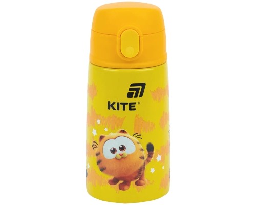 Поїльник-непроливайка Kite Garfield термос з трубочкою 400 мл (GF25-1261)