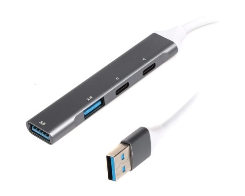 Концентратор Maxxter USB 3.0 to 1xUSB 3.0 + 1xUSB 2.0 + 2xUSB-C (HU3A-4P-03)
