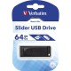 USB флеш накопичувач Verbatim 64GB Slider Black USB 2.0 (98698) 