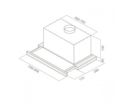 Витяжка кухонна Elica ELITE 14 LUX GRIX/A/60