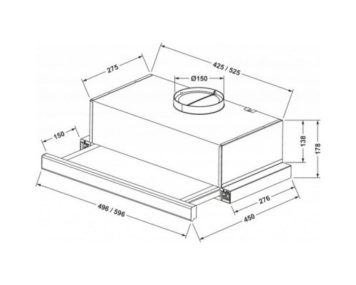 Витяжка кухонна Eleyus Cyclon 700 50 IS+GR