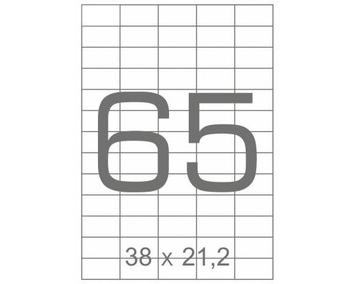 Етикетка самоклеюча Tama 38х21,2 (65 на листі) с/кл (100листів) (17795)
