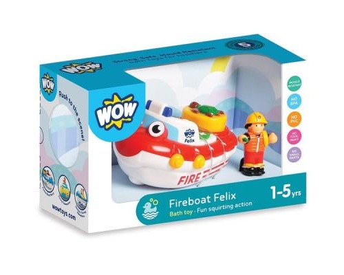 Розвиваюча іграшка Wow Toys Пожежний човен Фелікс (01017)