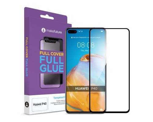 Скло захисне MakeFuture Huawei P40 Full Cover Full Glue (MGF-HUP40) Скло захисне MakeFuture Huawei P40 Full Cover Full Glue (MGF-HUP40)