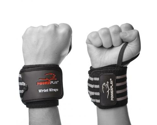 Бинт для спорту PowerPlay 3081 Чорно-Сірі (PP_3081_Grey)