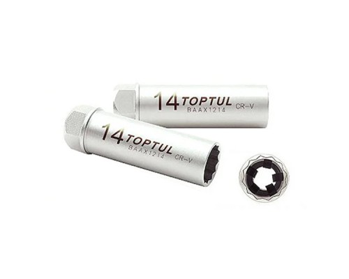 Головка торцева Toptul 12-гранна свічкова 14мм 3/8