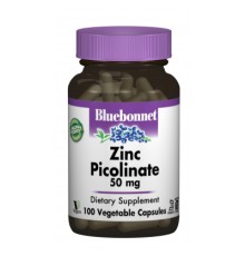 Мінерали Bluebonnet Nutrition Цинк Пиколинат 50мг, 100 гелевих капсул (BLB-00740)