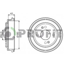 Гальмівний барабан Profit 5020-0042