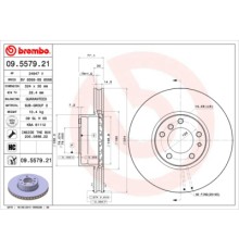 Гальмівний диск Brembo 09.5579.21