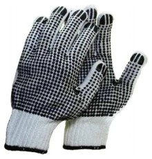 Захисні рукавиці Werk ХБ натур., чорна крапка 2 сторони (WE2119H)