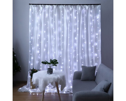 Гірлянда ColorWay штора водоспад 3x3м 300LED 220V холодний (CW-GW-300L33VWFCW)