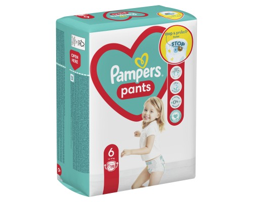 Підгузки Pampers трусики Pants Giant Розмір 6 (14-19 кг) 19 шт (8006540067802)