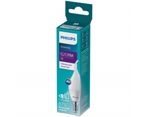 Лампочка Philips ESSLEDCandle 6W 620lm E14 840BA35NDFRRCA (929002972307)