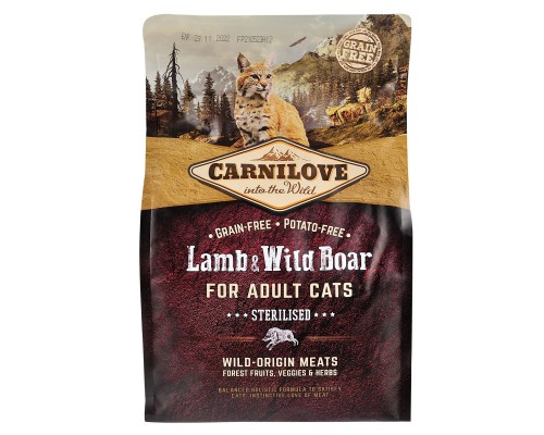 Сухий корм для кішок Carnilove Cat Sterilised 2 кг (8595602512317)