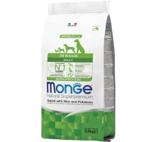 Сухий корм для собак Monge Dog All breeds Adult зі смаком кролика та рису 2.5 кг (8009470011143)